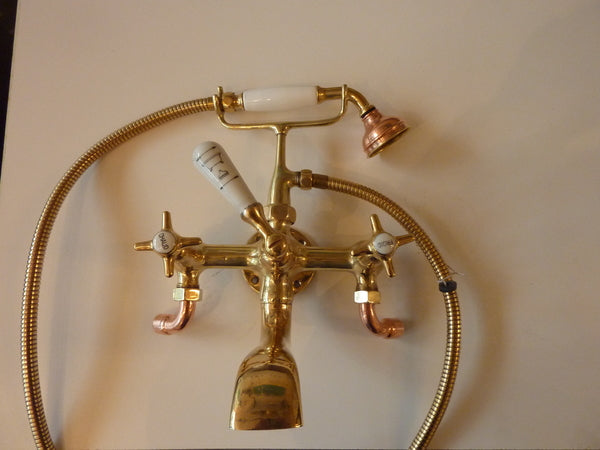 large french bath/shower mixer wall-fixing c.1920