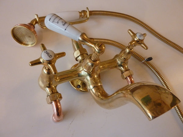 large french bath/shower mixer wall-fixing c.1920
