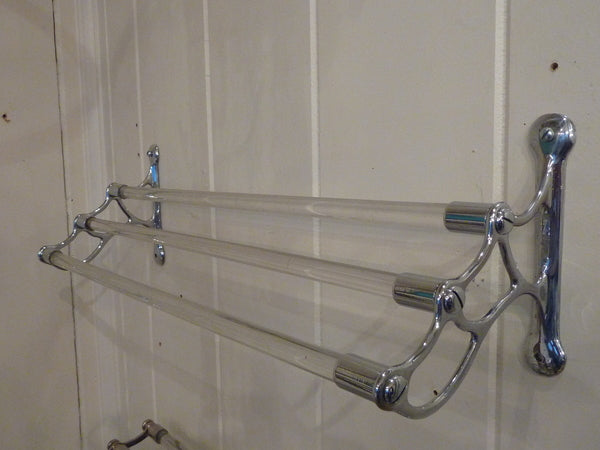 clear glass towel rail c.1920