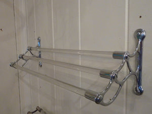 clear glass towel rail c.1920