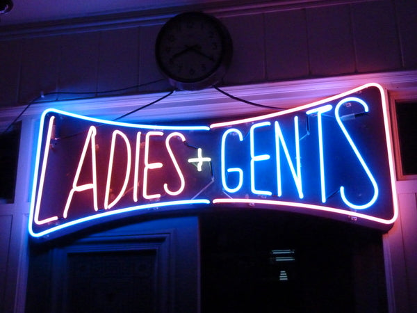 vintage us neon "ladies & gents" sign c.1960