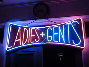 vintage us neon "ladies & gents" sign c.1960