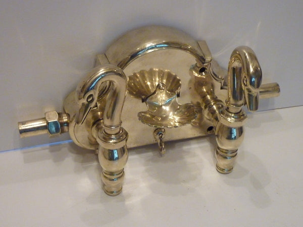 rare french swan bath taps c.1900