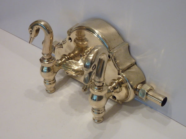 rare french swan bath taps c.1900