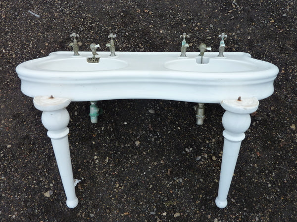 french double basin by jacob delafon, paris on legs c.1890