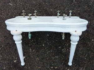 french double basin by jacob delafon, paris on legs c.1890