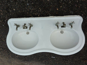 french double basin by jacob delafon, paris on legs c.1890
