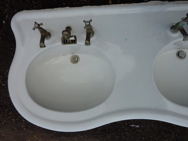french double basin by jacob delafon, paris on legs c.1890