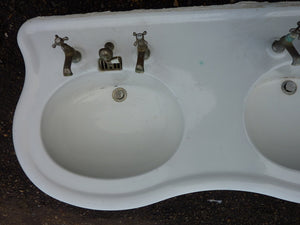 french double basin by jacob delafon, paris on legs c.1890