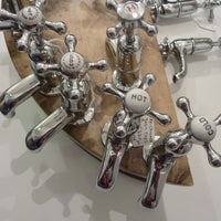 selection of re-chromed vintage basin taps c.1930