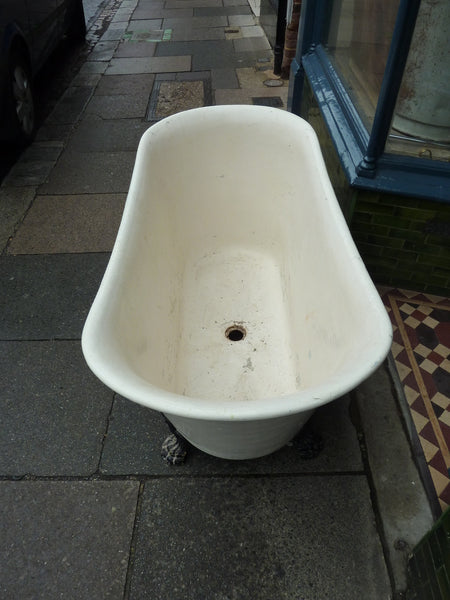 french cast iron chariot bath on feet c.1890