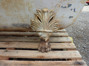 french single ended cast iron roll top bath c.1880