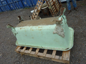 large french cast iron rectangular roll top bath c.1880