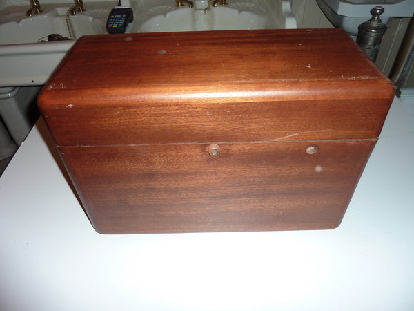 low-level mahogany cistern by shanks c.1920