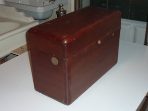 low-level mahogany cistern by shanks c.1920