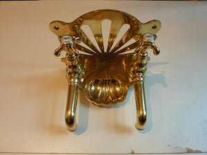 french bath taps and wall plate with soap dish by jacob delafon, paris c.1920