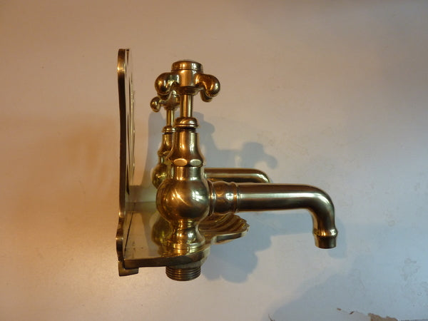 french bath taps and wall plate with soap dish by jacob delafon, paris c.1920