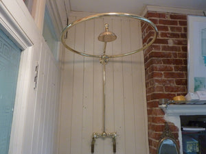 "speakman" of washington, u.s.a wall-fixing brass shower c.1910