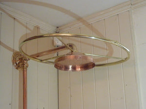 large victorian wall-fixing shower with 1" feeds c.1880