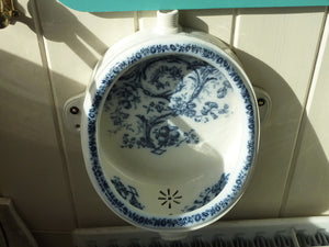 victorian urinal with blue transfers (no.1) c.1890
