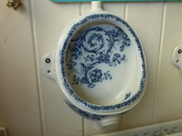 victorian urinal with blue transfers (no.1) c.1890