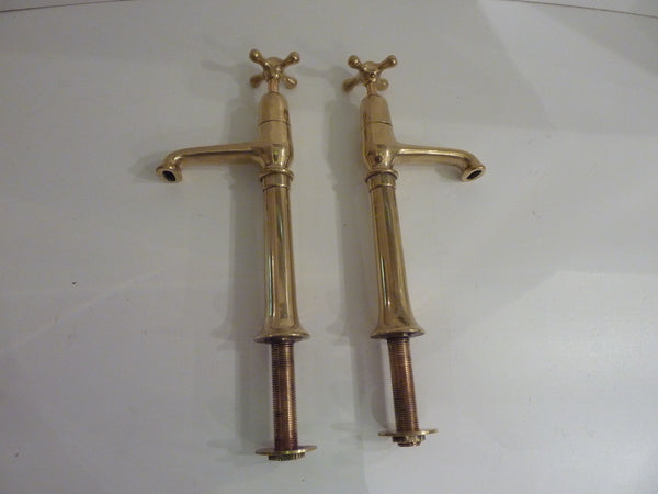 large edwardian kitchen sink pillar taps c.1920