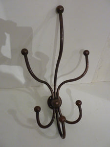 large antique bistro hat & coat hooks c.1920