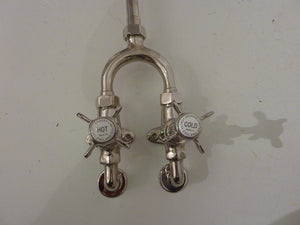 lefroy wishbone shower in nickel plate